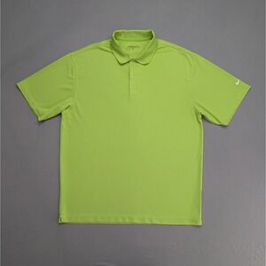 Nike Golf Dri-FIT Volt Green Polo Shirt Mens XL Athletic Performance